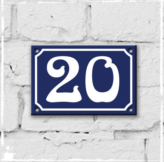 French enamel house number 20