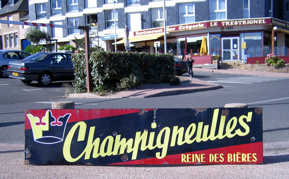 Champigneulles Beer Sign - Now Sold, but this is an image of a great Beer sign we found in Brittany.