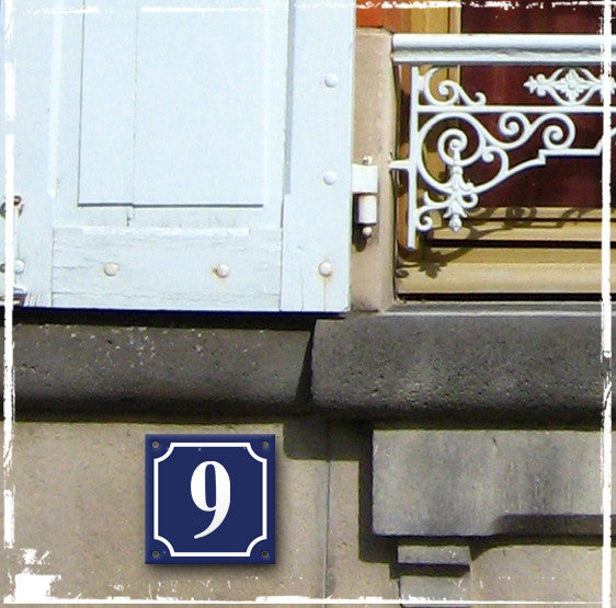 French enamel house numbers