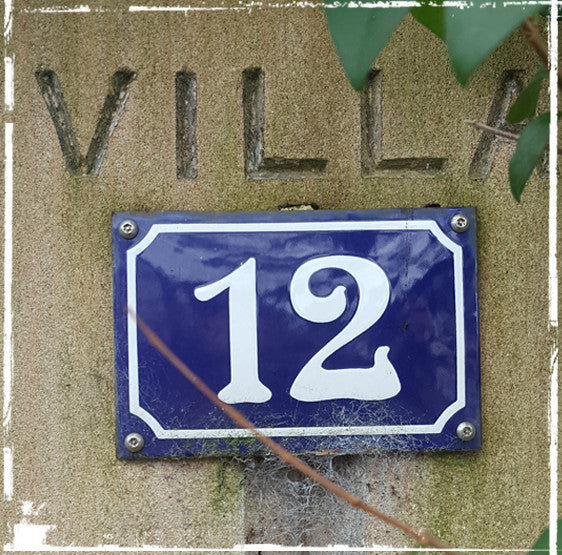 The French enamel house number