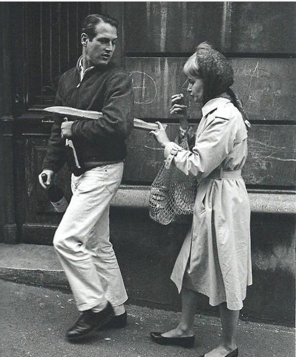 Paul Newman and wife Joanne Woodward in Montmartre , Paris 1960. Image by Phillipe Tellier.