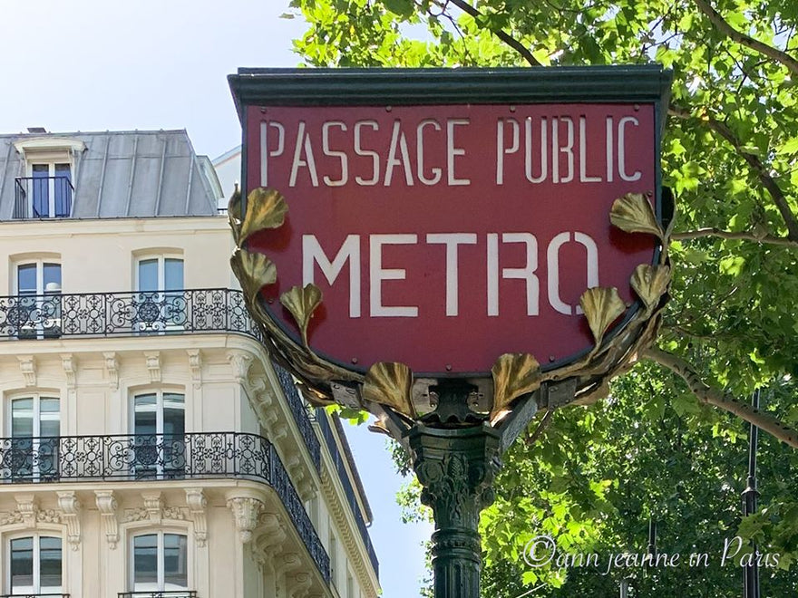 Old style metro sign: Thank you Ann Jeanne in Paris