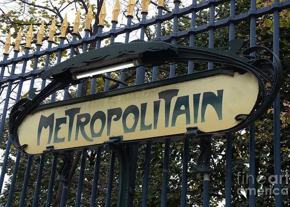 Metropolitain Street Sign - Paris # 1