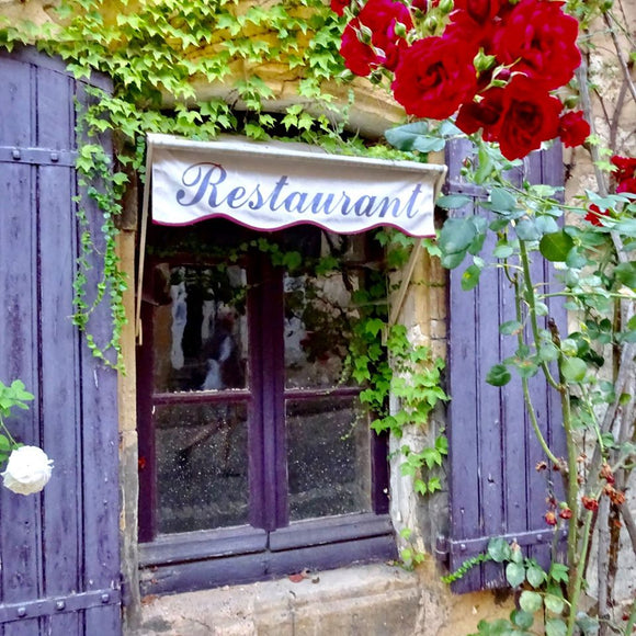 Restuarant in  Monpazier France - Thank you "All Vintage French Shopping Tours."