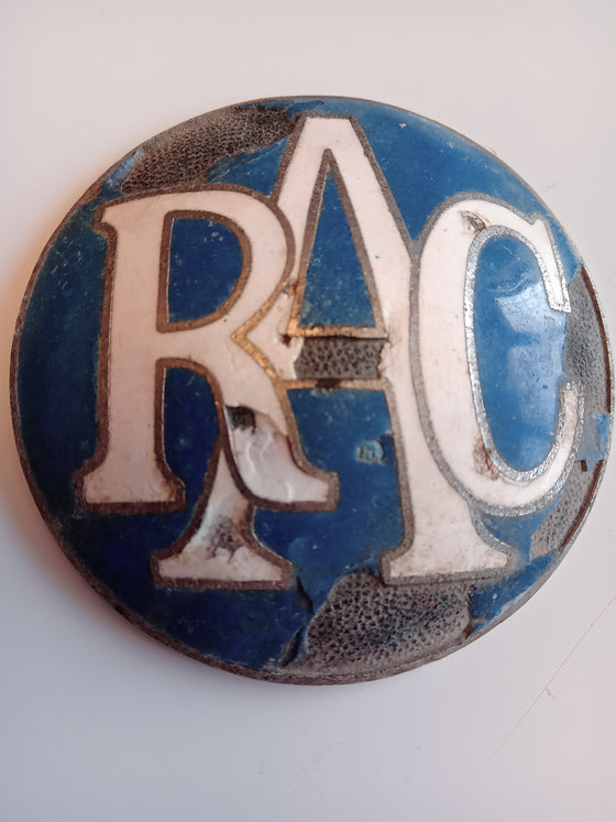 RAC Enamel Car Grille Badge - Vintage